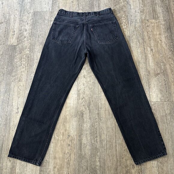 Levi's 550 Relaxed Fit Tapered Leg Mens Size 36x33.5 Black Jeans Denim Pants - Picture 2 of 12